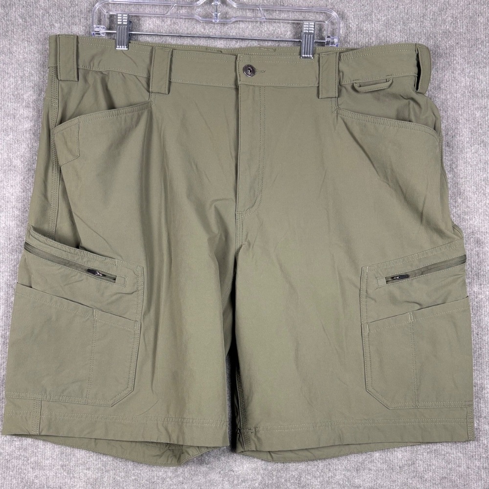 Duluth Relaxed Fit Cargo Shorts Hiking Lightweight Pockets 42 Olive Green